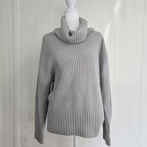 Workshop Republic Clothing Light Gray Turtleneck Sweater